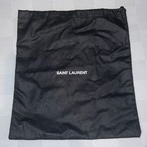 Saint Laurent Small Black Dustbag 8.5” x 10”
